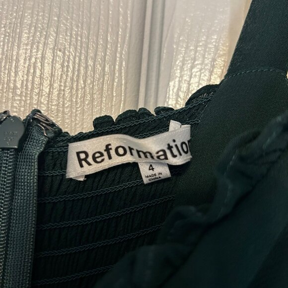 Reformation Jasen ruffled georgette maxi gown - Picture 7 of 8